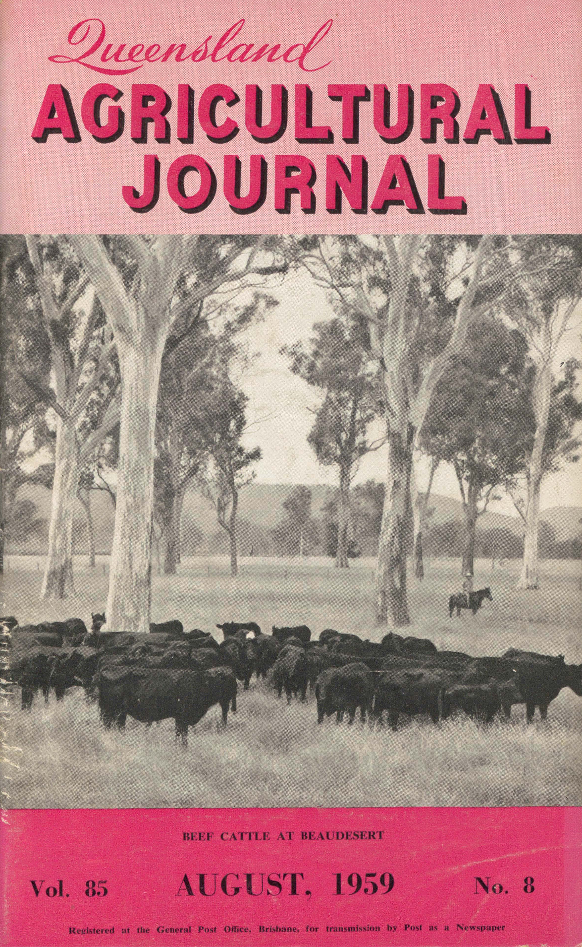 Queensland Agricultural Journal - August 1959