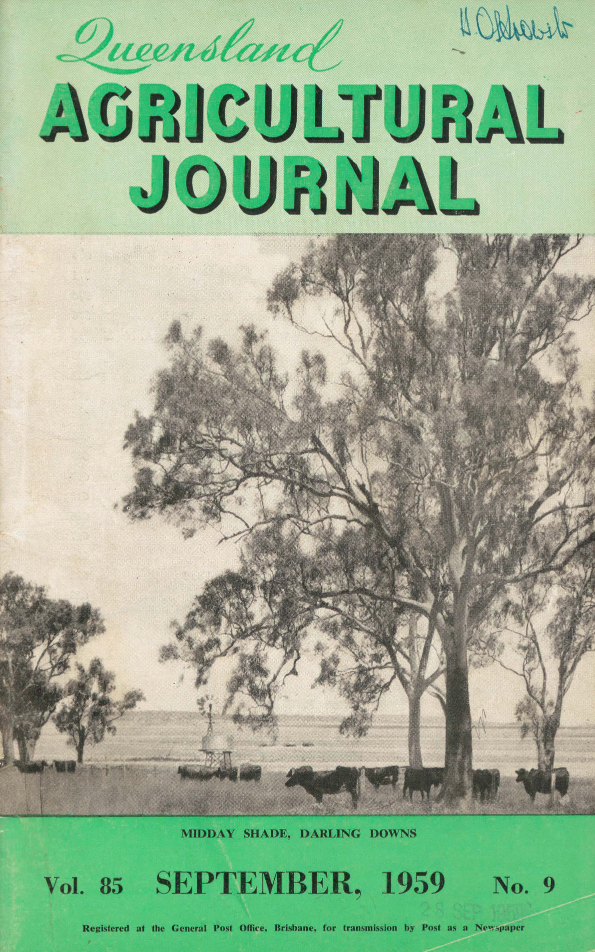 Queensland Agricultural Journal - September 1959