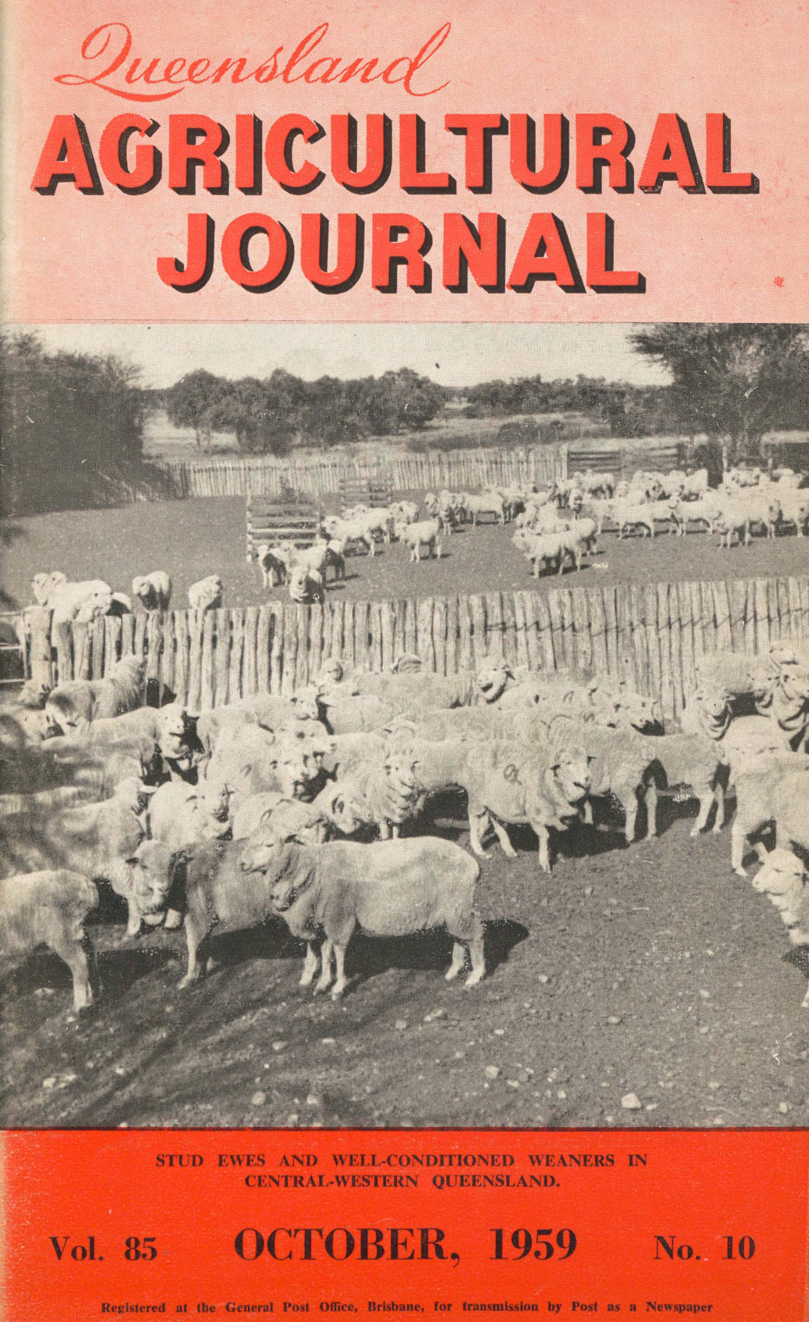Queensland Agricultural Journal - October 1959
