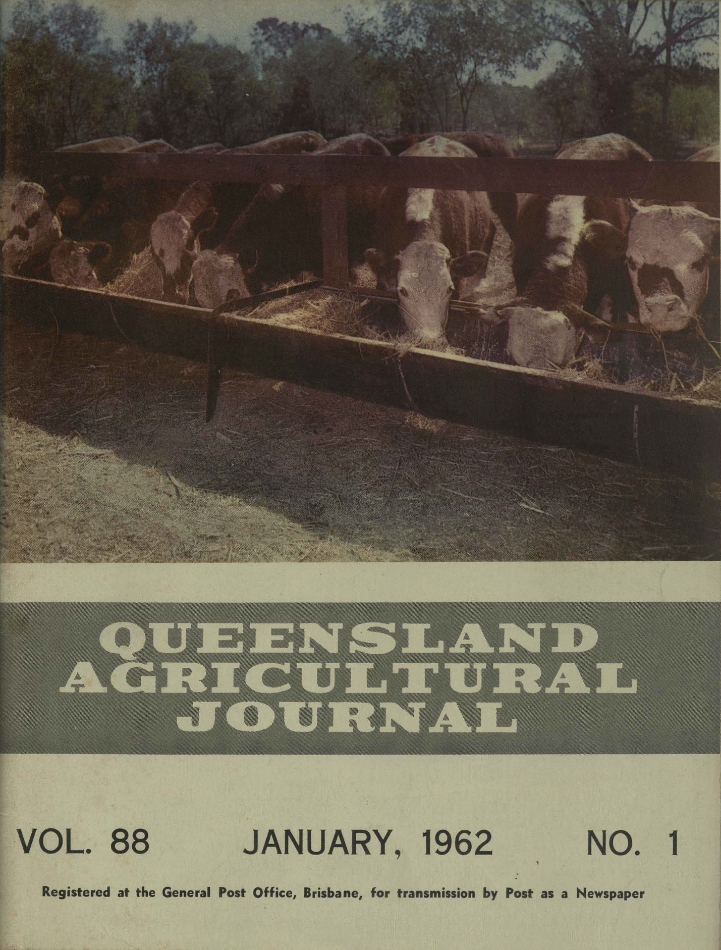 Queensland Agricultural Journal - January 1962