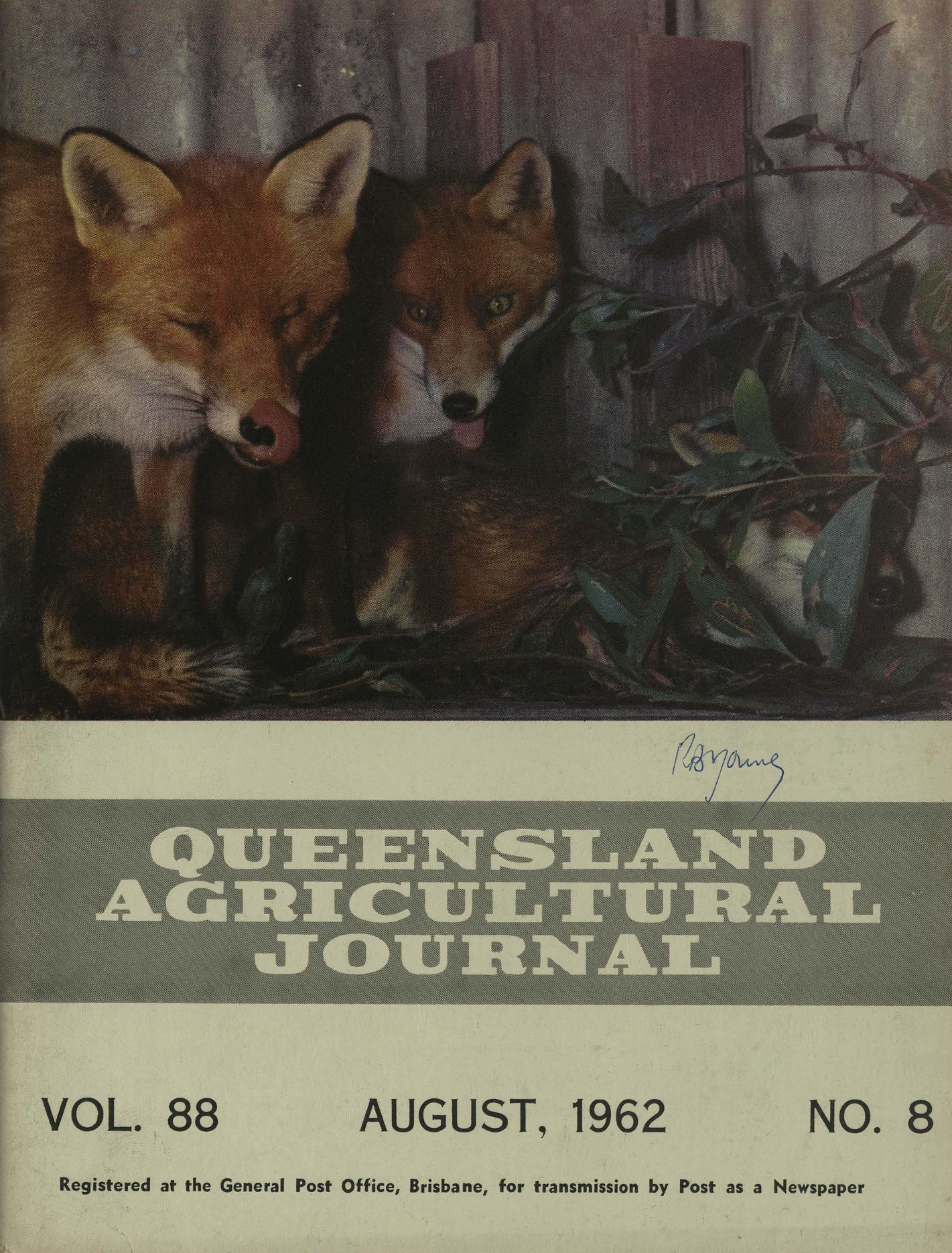 Queensland Agricultural Journal - August 1962