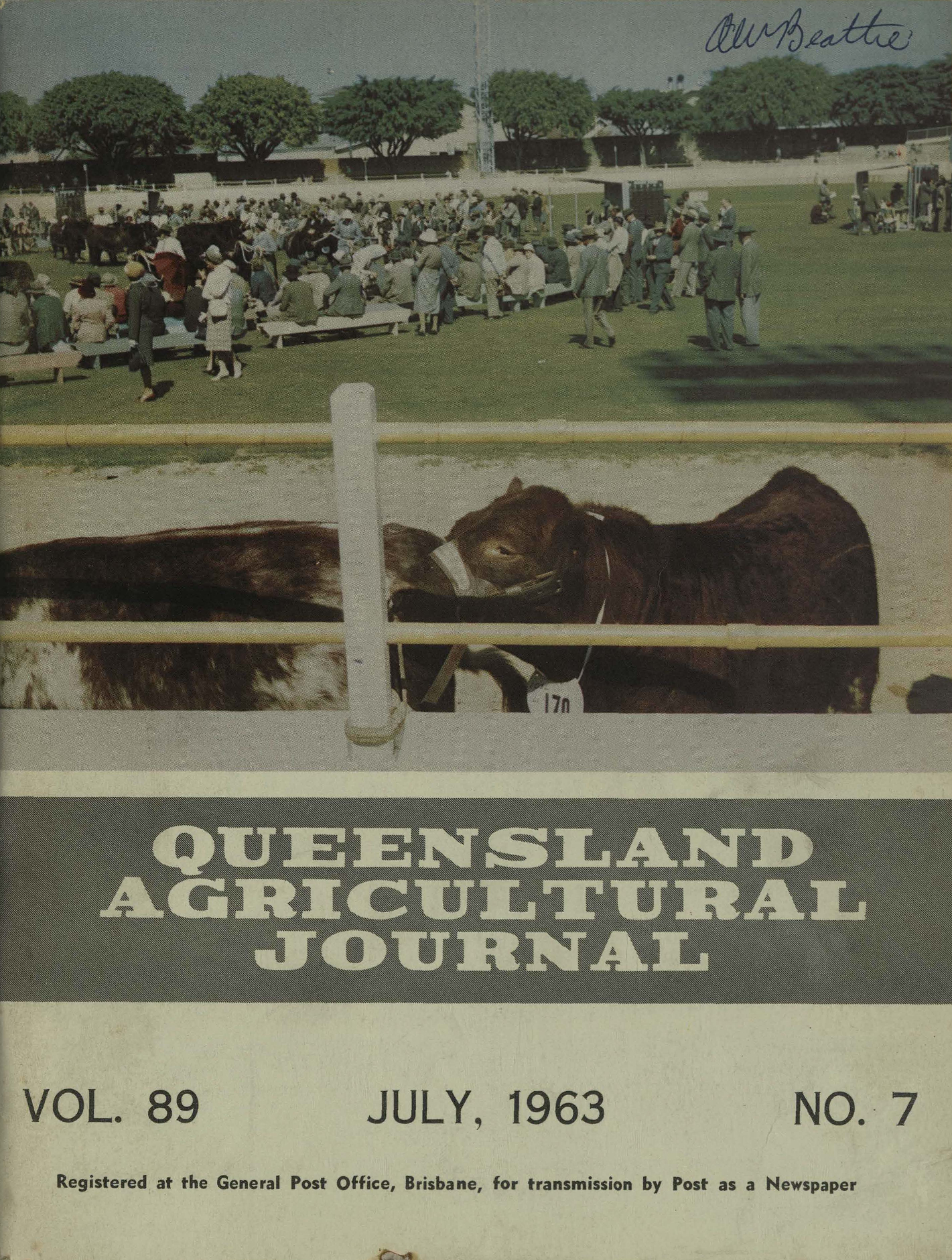 Queensland Agricultural Journal - July 1963