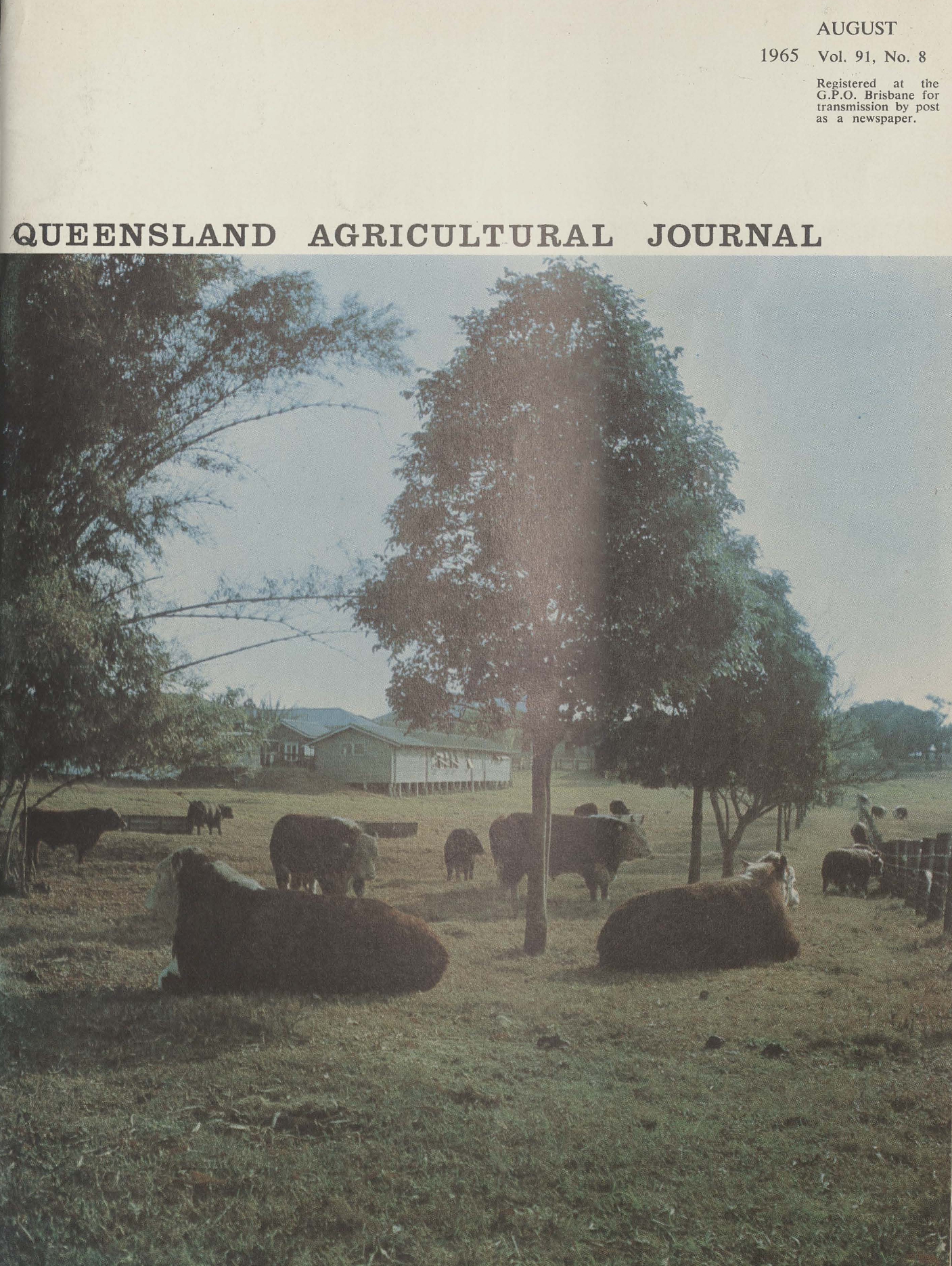 Queensland Agricultural Journal - August 1965