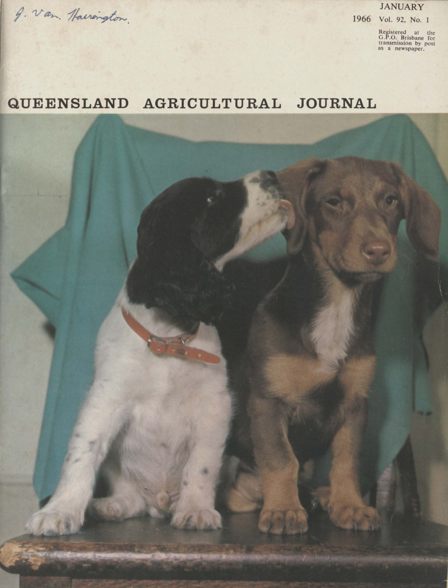 Queensland Agricultural Journal - January 1966