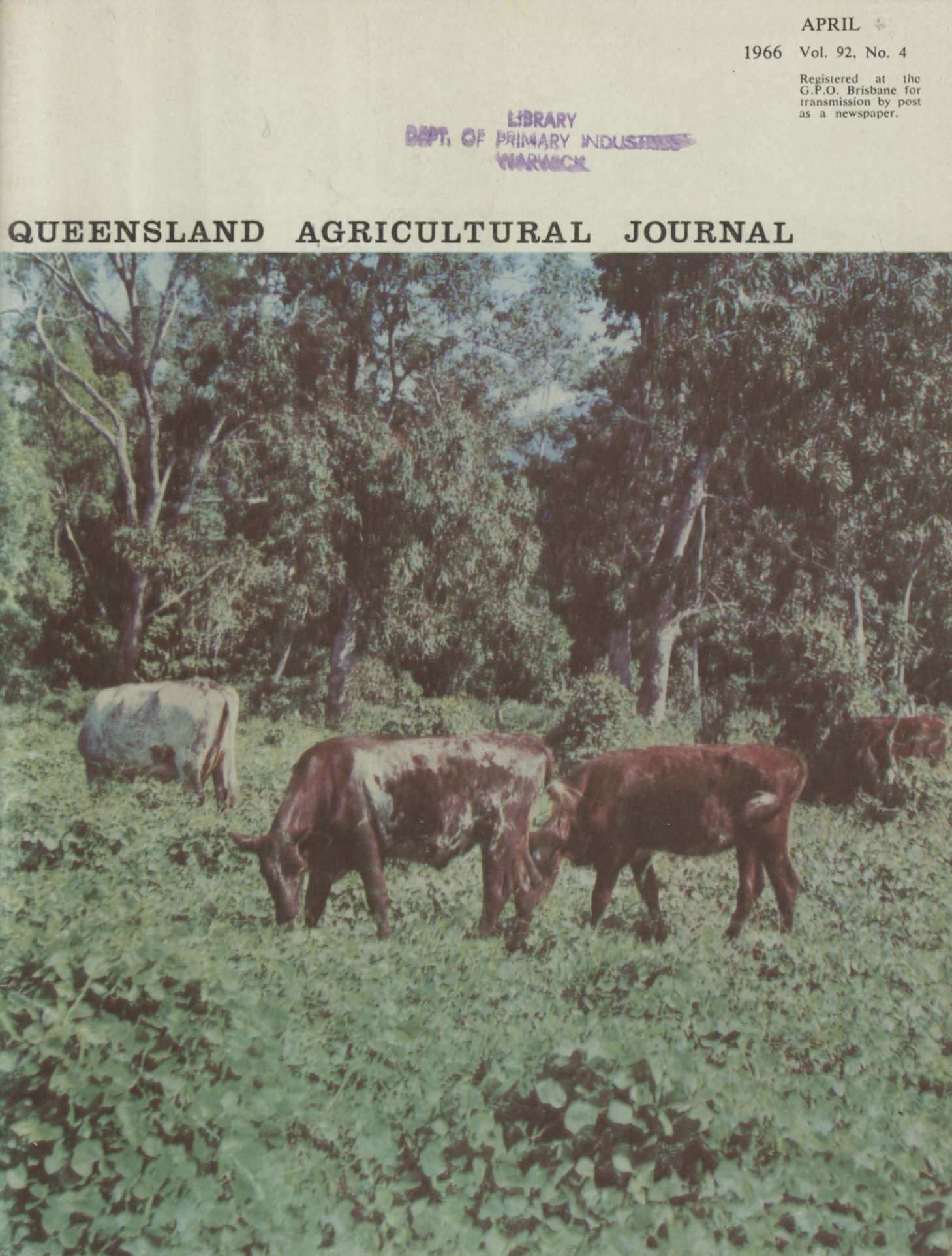 Queensland Agricultural Journal - April 1966