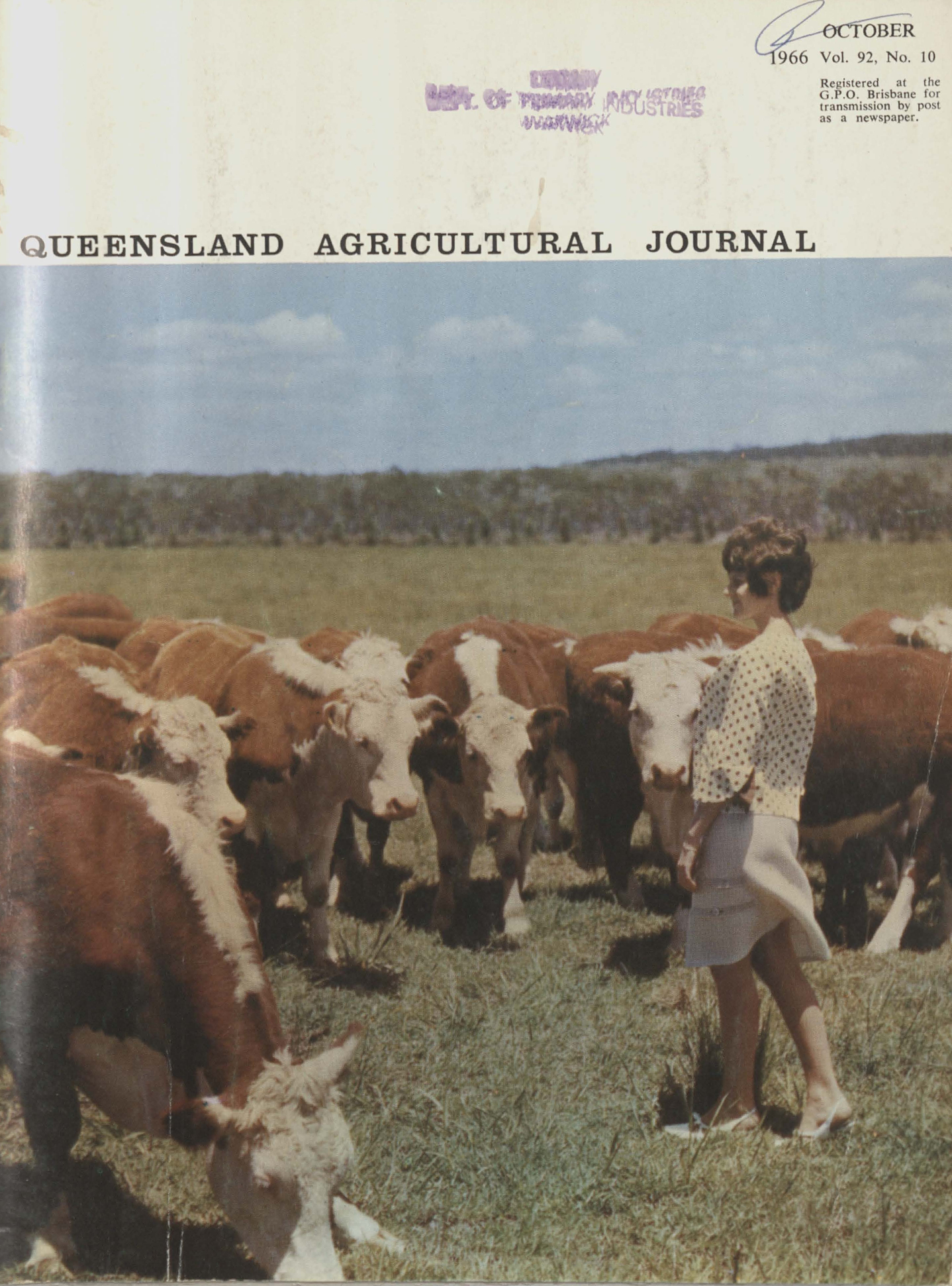 Queensland Agricultural Journal - October 1966