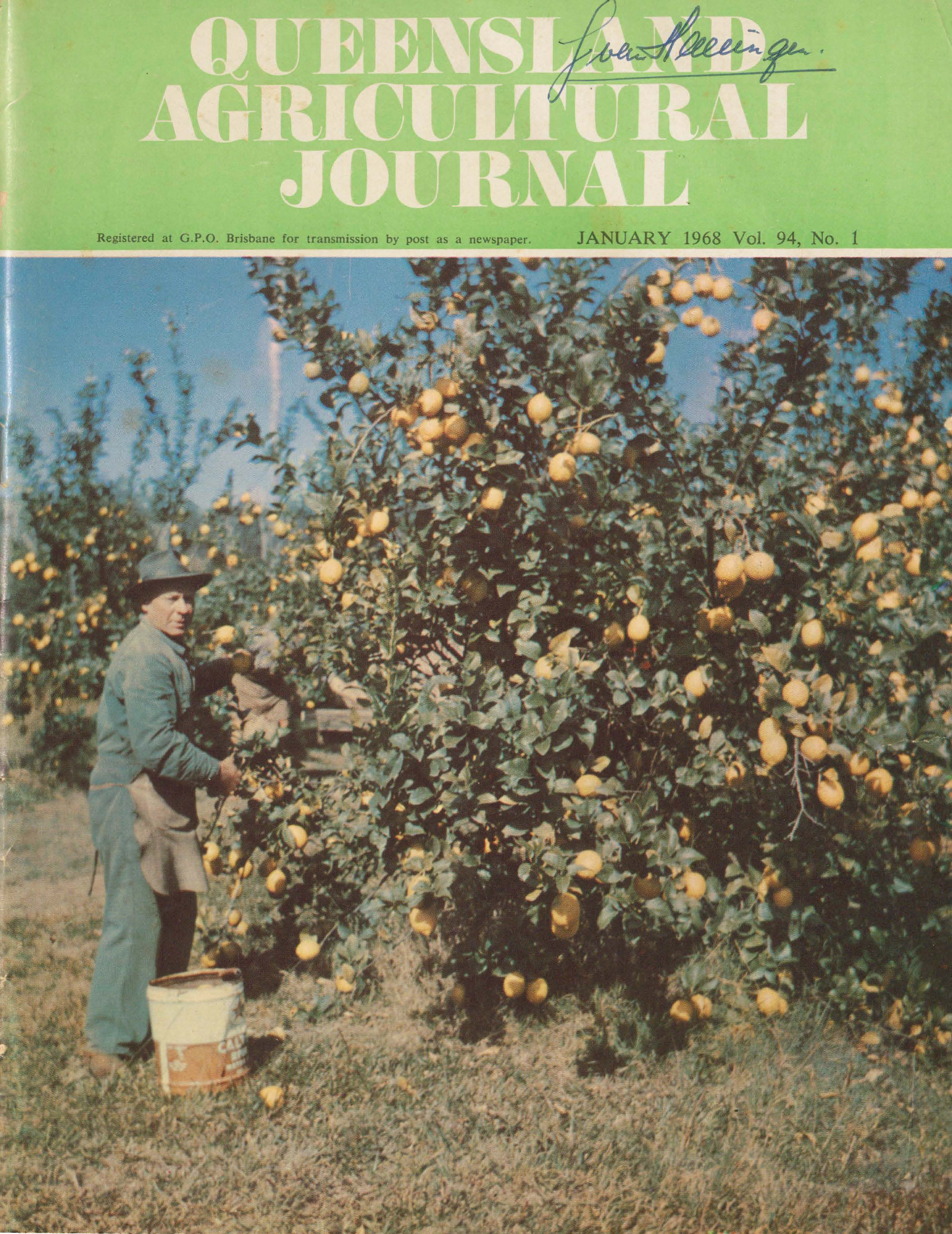 Queensland Agricultural Journal - January 1968