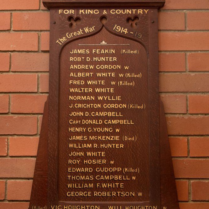 North Pine Presbyterian Church Roll of Honor