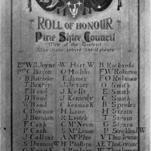 Roll of Honour Pine Shire Council