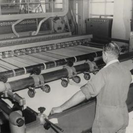 Bill Law standing at cutter