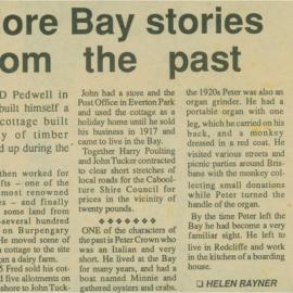 Newspaper article - More Bay stories from the past