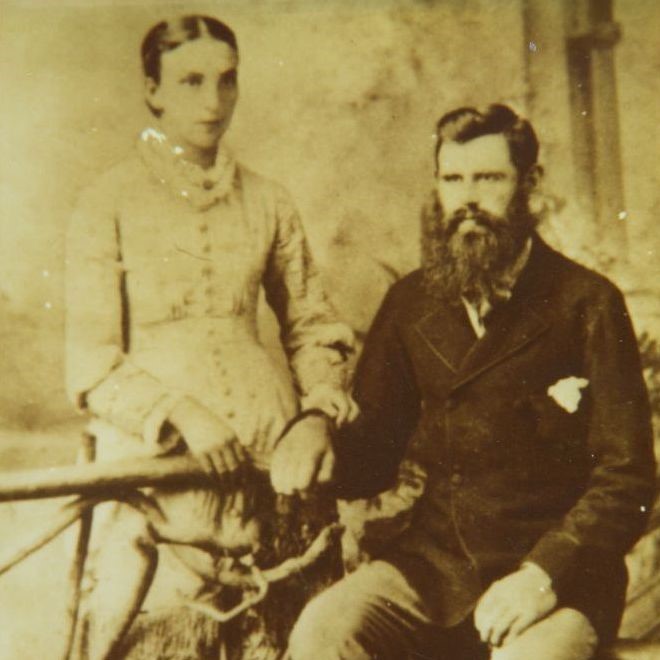 Moses Stubbings (1859-1933) and his wife Sarah Ann Stubbings (nee Strain) (1865-1936)