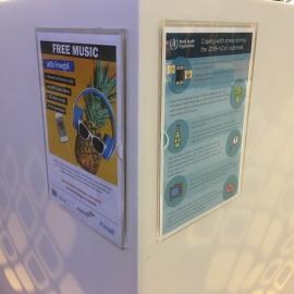 Caboolture Library - Hasking Street Caboolture - 7 April 2020 - display of COVID-19 signs - 001