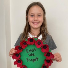 Fern Parade Griffin - 24 April 2020 - wreath we made for Anzac Day