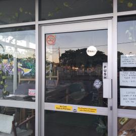 Wilderness Bar Cafe Ebert Parade Lawnton - 14 April 2020 - 5.20pm Wilderness Bar cafe Covid-19 changes sign