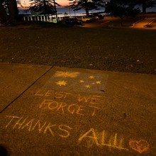 Scarborough Road Scarborough - 25 April 2020 - Anzac Day Scarborough