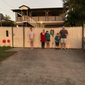 Scarborough Road Redcliffe - Dunn-Hay family's tribute to Anzacs Driveway Dawn service