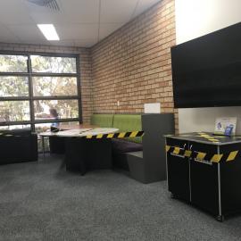 Deception Bay Library - Bayview Terrace Deception Bay - 16 May 2020 - reopening reading area cordoned off