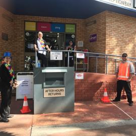 Deception Bay Library - Bayview Terrace Deception Bay - 16 May 2020 - reopening staff at front of library - 001