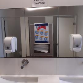 Caboolture Library - Hasking Street Caboolture - 15 May 2020 - reopening toilet signage