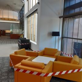 Caboolture Library - Hasking Street Caboolture - 15 May 2020 - reopening roped off seating