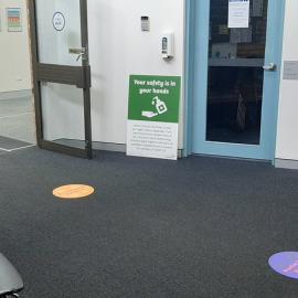 Deception Bay Library - Bayview Terrace Deception Bay - 21 May 2020 - reopening social distancing dots