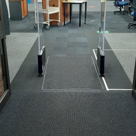 Deception Bay Library - Bayview Terrace Deception Bay - 21 May 2020 - reopening social distancing dots entry gate