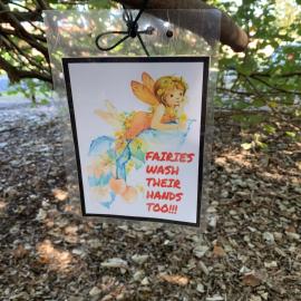 Fairy Way - 201 Esplanade S Deception Bay - 17 July 2020 - fairies wash hands too sign