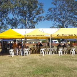 Dayboro Railway Centenary - Cnr Williams and Heathwood Street Dayboro - 26 Sep 2020 - COVID safe seating tent