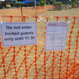 Dayboro Railway Centenary - Cnr Williams and Heathwood Street Dayboro - 26 Sep 2020 - COVID sign - 005