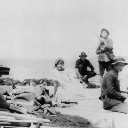Remains of old Fish Canning Works on the foreshore