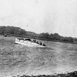 W.J. Ison and family in a 16ft boat in Pumicestone Passage