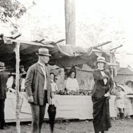 Refreshment booth at the Woodford Show in 1913