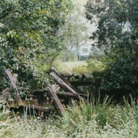 Remnants of the old Neurum Bridge alongside the new construction