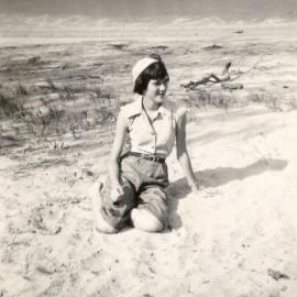 Wendy Harrison (now Cooper) at Beachmere in 1954