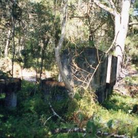 Remains of marine fish house / aquarium on Bribie Island, ca. 1962