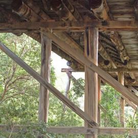 Underneath Gregor's Creek Bridge, prior to its demolition and replacement
