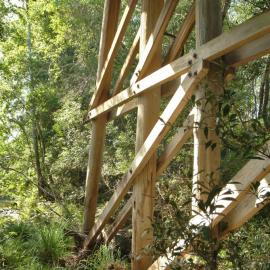 Repairs to Gregor's Creek Bridge, prior to its demolition and replacement