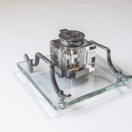 Cut glass ink stand