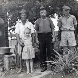 Members of the Dohle family on the farm at Dohles Rocks, ca. 1949