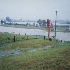 Flood waters from the South Pine River at Strathpine, April / May 1996