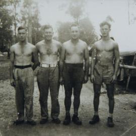 Group of Australian Army men camped at Strathpine, 1944