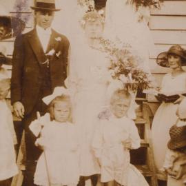 Wedding of William H. Morgan and Ellen V. Ebert at Lawnton, 1922