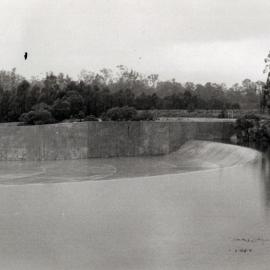 Dam and spillway at Sideling Creek, ca. 1970
