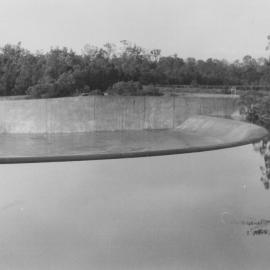 Dam and spillway at Sideling Creek, ca. 1970