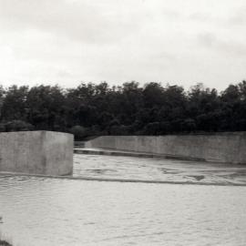 Dam and spillway at Sideling Creek, ca. 1970