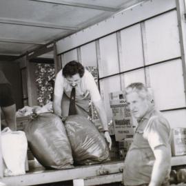 Collecting for Charleville (Qld.) Flood Relief Fund, October 1990
