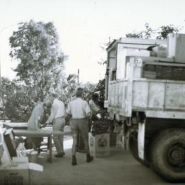 Collecting for Charleville (Qld.) Flood Relief Fund, October 1990