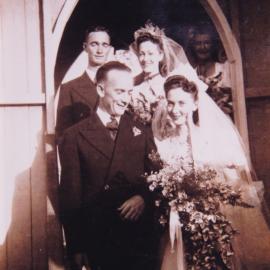 Wedding of Edna Hermann and Bruce Maxwell, 1946