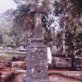 Graves of Carl Leis and family at the Lawnton Cemetery, 1998